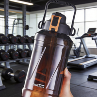 Bouteille Longstar moderne de 2,5 L sans BPA, sans fuite, écologique, réutilisable, étanche, avec corde, pour le camping, la randonnée et les activités de plein air