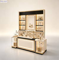 Vitrine de présentation de cosmétiques de luxe avec éclairage LED pour les magasins de détail - Vitrine de présentation de soins de la peau et de maquillage durable et écologique