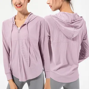 Free Design Low MOQ Custom Hoodies Breathable Sweat-Wicking Comfiest Pockets Sports Running Womens Tracksuit Zip Hoodie