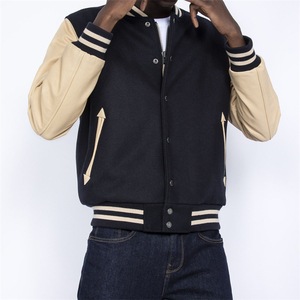 Sport en gros Occasionnels Lettre de <span class=keywords><strong>Basket</strong></span>-Ball Bomber Étanche Brossé En Cuir Collège Hommes Varsity Vestes - Product Image 4