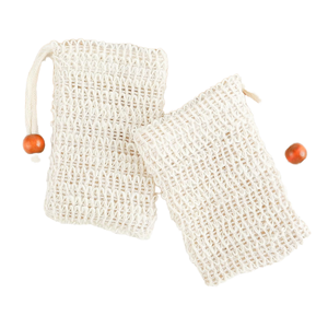 Sac en filet exfoliant pour savon en sisal et loofah, sac de rangement pour savon, vente directe usine, sac personnalisé avec logo - Product Image 1