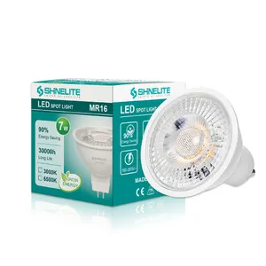Shinelite热卖室内小型发光二极管聚光灯220v 7w聚光灯MR16外壳灯泡