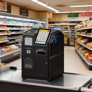 Kiosque de paiement en espèces multifonctionnel de 10,1 pouces avec lecteur de <span class=keywords><strong>code</strong></span> QR, accepteur de pièces, caisse enregistreuse - Product Image 5