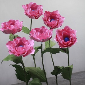 Élégante fleur artificielle réutilisable en papier rose géant pour la décoration d'événements de mariage - Product Image 4