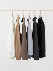 MAKITAPE Polaire double face, col semi-haut, manches longues, décontracté pour homme, imprimé, couleur unie, 100% polyester, anti-boulochage, base - Product Image 2