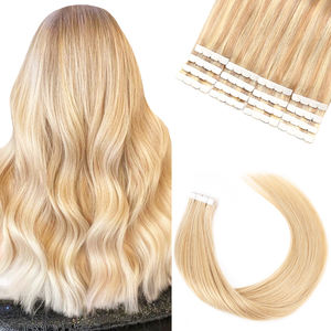 K.SWIGS Premium 100% <b>Human</b> Chinese <b>Hair</b> Double Drawn Natural Color Seamless tape <b>Hair</b> <b>Extensions</b> - Product Image 1