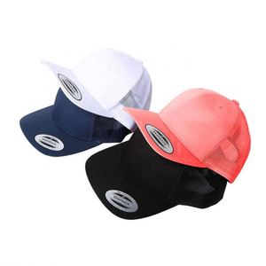 Casquette de baseball personnalisée avec logo brodé 3D en toile lavée polyester/coton, casquette trucker 5 panneaux, mode décontractée pour l'extérieur - Product Image 1