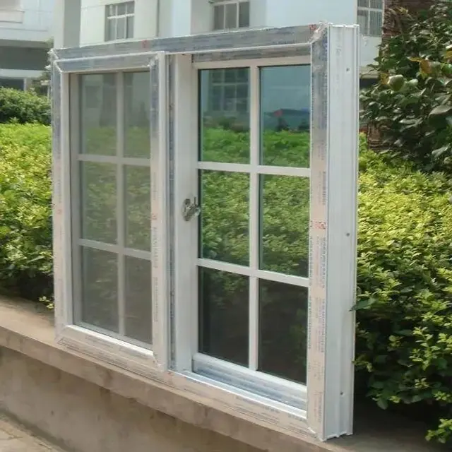 UPVC Schiebefenster Design doppelt verglaste PVC Fenster Vinyl Schiebefenster