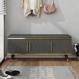 <span class=keywords><strong>Banc</strong></span> à chaussures d'entrée moderne de luxe léger, gain de place, <span class=keywords><strong>banc</strong></span> à chaussures en bois de 16 mm d'épaisseur, siège de porte d'entrée, tabouret à chaussures, <span class=keywords><strong>banc</strong></span> long d'entrée - Product Image 3
