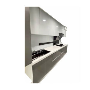 Gabinetes de Cocina RTA Listos para Armar, Estructura de Madera Contrachapada, Muebles Modulares de Panel Plano Personalizados - Product Image 1