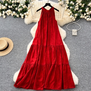 strapless open back dress Red Ruched Drop Waist Thalia Midi Dress