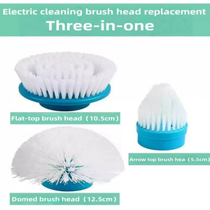 Ensemble de têtes de brosse remplaçables pour gommage 3 pièces têtes de brosse de nettoyage électrique carrelage salle de bain cuisine multi-usages utilisations <span class=keywords><strong>Turbo</strong></span> - Product Image 2