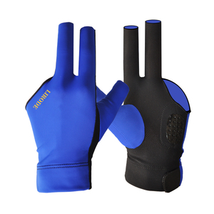 Gants de <span class=keywords><strong>billard</strong></span> professionnels en gros, personnalisés, durables, antidérapants, respirants, à 3 doigts, pour joueurs de table, effet seconde peau - Product Image 2