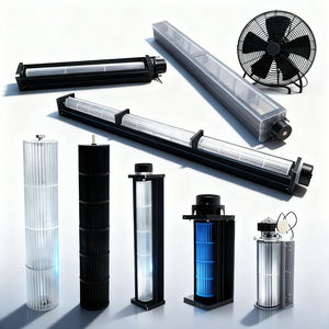 מאוורר קירור זרימה צולבת מיני 60 מ\"מ אלומיניום שקט AC120V/230V DC חשמלי OEM מחמם PF60AC 3-40 מטר/שנייה - Product Image 5