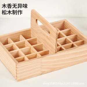 Wooden Essential Oil Storage <b>Box</b> Rectangle Desktop Organizer For Jewelry Nail Polish <b>Tea</b> Bags - Product Image 5