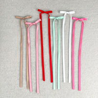 Pince à cheveux longue en ruban multicolore de 36 cm en polyester-coton de haute qualité, nœud fait main pour femme, accessoire cadeau