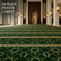 Tapis de prière arabe du Golfe pour mosquée, sur mesure, en rouleau de laine de 6 mm à 15 mm pour projet de Masjid