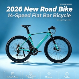 Nuova Bici da Corsa 2026, Bicicletta a Manubrio Piatto a 14 Velocità, Ultra-Leggera per Adulti, Adolescenti, Uomini e Donne - Product Image 1