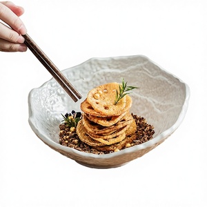 Plato de Cerámica Clásico con Relieve, Ecológico, Blanco, para Platos Fríos, Ensaladas, Pasta, Postres, Filetes, Bandeja para Servir, para Fiestas y Bodas - Product Image 3