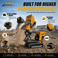 Hocheffizienter Mini-Dumper Raupenlader Diesel/Benzin Hydraulikpumpe 200dm Schaufelkapazität 500kg Ladekapazität Hoch
