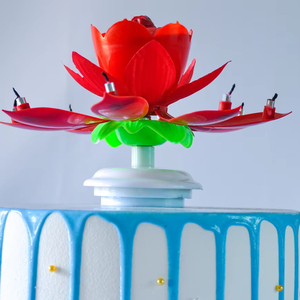 Lotus gâteau d'<span class=keywords><strong>anniversaire</strong></span> musique bougie décoration créative va tourner lumière chantant <span class=keywords><strong>anniversaire</strong></span> <span class=keywords><strong>chanson</strong></span> musique bougie - Product Image 1
