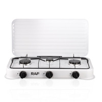 Cuisinière à gaz domestique à trois brûleurs, faible consommation d'énergie, haute efficacité, puissante