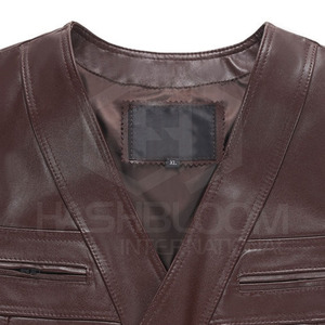 เสื้อกั๊กหนัง PU สำหรับผู้ชายเสื้อแจ๊กเก็ตระบายอากาศได้ดีแบบลำลองทันสมัยสำหรับฤดูหนาว - Product Image 3