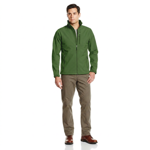 Veste coupe-vent softshell personnalisée ODM Automne 2026, imperméable, sport, randonnée, à capuche, pour homme, poches vintage, fermeture éclair, grande taille - Product Image 1