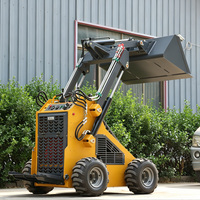 Mini-chargeuse compacte multifonctionnelle à moteur essence, livraison gratuite, idéale pour le jardinage, le creusement de fossés et les projets agricoles