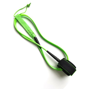Laisse de planche de surf OEM personnalisée vert lime 7mm en <span class=keywords><strong>Super</strong></span> PU marin avec doubles rotules pour SUP et shortboard - Product Image 3