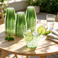Gobelets en plastique PET transparents jetables de haute qualité pour boissons glacées, cocktails, jus, fêtes, mariages, pique-niques (vente en gros)
