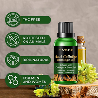 EKBER Personnaliser logo En Gros Naturel Raffermissant Hydratant Pour La Peau Collagène Anti Cellulite Corps Minceur Huile De Massage