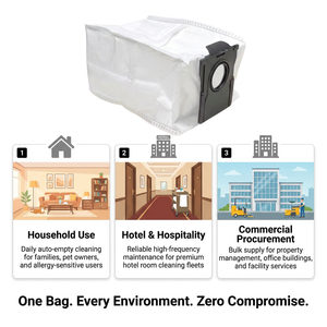 Sacs à poussière de remplacement pour aspirateur robot Dreame X30 X40 Pro Ultra, réutilisables, non tissés, filtre haute efficacité, conçus sur mesure - Product Image 1