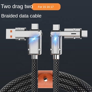 Câble de charge multifonction 4 en 1 pour voiture, en alliage de zinc métallique, câble de charge universel pour téléphone portable A-2652 - Product Image 3