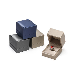 Wholesale Custom Rectangular <b>Ring</b> Pendant Bangle Box PU Leather Jewelry Box Personality Logo Jewelry Box for Wedding Anniversary - Product Image 5