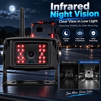 Caméra de recul sans fil WiFi pour voiture, vision en direct sur téléphone, vision nocturne infrarouge, étanche IP69K, caméra robuste pour camion et remorque