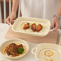 Ensemble de vaisselle en céramique durable en vente directe de Chine bol à plat rond Technique émaillée assiettes à motifs végétaux à usage alimentaire