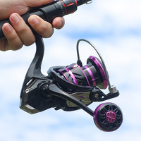 LINNHUE Harga Terjangkau H P500 800 1000-7000 Spinning Reel Pegangan Logam EVA Rasio Gigi 5.2:1 Roda Pancing Air Reel Pancing