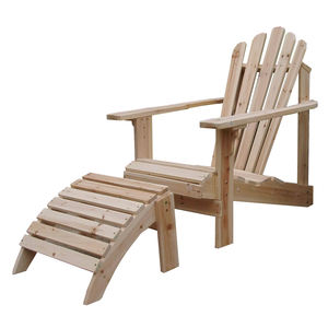 Chaise Adirondack en <span class=keywords><strong>bois</strong></span> de sapin respirante et durable, table d'appoint personnalisable, ottoman <span class=keywords><strong>pour</strong></span> jardin, cour extérieure, endroits de détente - Product Image 4