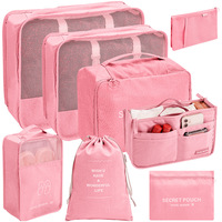 Cubes d'emballage pour voyage 8 pièces ensemble de Cubes de voyage organisateur de valise pliable ensembles de bagages pliables Cube d'emballage