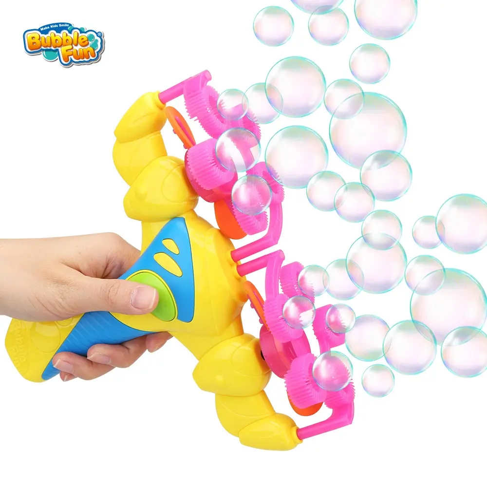 Воздуходувка для детских пузырей с разноцветными волшебными эффектами, электрическая игрушечная пузырьковая палочка-10 потоков пузырьков, сто пузырьков