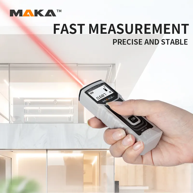 마카 15m 고정밀 레이저 거리 측정기 거리 측정기 측정 도구 레이저 거리 측정기 디지털
