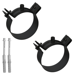 Abrazadera para tubo de estufa de pellets vitrificados con soporte 80 (2 piezas) - Product Image 1