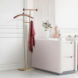 Estante Fabricante de muebles para el hogar Diseño de almacenamiento doméstico Traje de madera y <span class=keywords><strong>metal</strong></span> Soporte de <span class=keywords><strong>valet</strong></span> - Product Image 6
