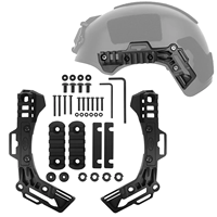 Accessoires pour casque de sport Wendy Ex 3.0 : Cache-oreilles latéraux pour rail de guidage avec fermeture à boucle étanche pour la chasse en extérieur et l'utilisation tactique