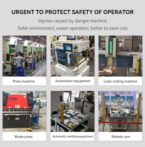 Detector de puerta de elevación Cortina de luz LED Sensor de seguridad 800mm Protección IP54 Salida NPN/PNP Controlador de un solo lado - Product Image 6