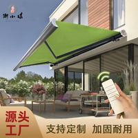 Auvent de balcon commercial motorisé électrique en alliage d'aluminium à bras courbé pliable, pour usage extérieur, fourni directement par l'usine