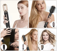 6-en-1 : Sèche-cheveux, fer à boucler et lisseur électrique 1600W avec trois vitesses et fonctions de sécurité pour usage domestique