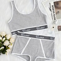 Ensemble de lingerie sport respirant pour femmes, soutien-gorge push-up et culotte, sans couture, confort et maintien améliorés, tendance, pour tous les jours