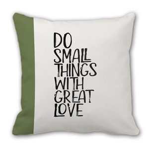 Custom-made modern green Instagram-style <b>throw</b> pillows with floral abstract designs. - Product Image 3